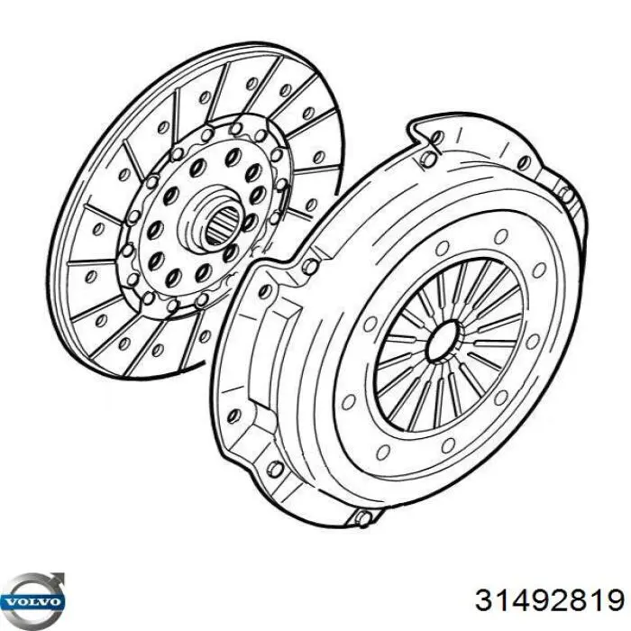 Комплект зчеплення (3 частини) Volvo 31492819 ціна, від 136.98 USD