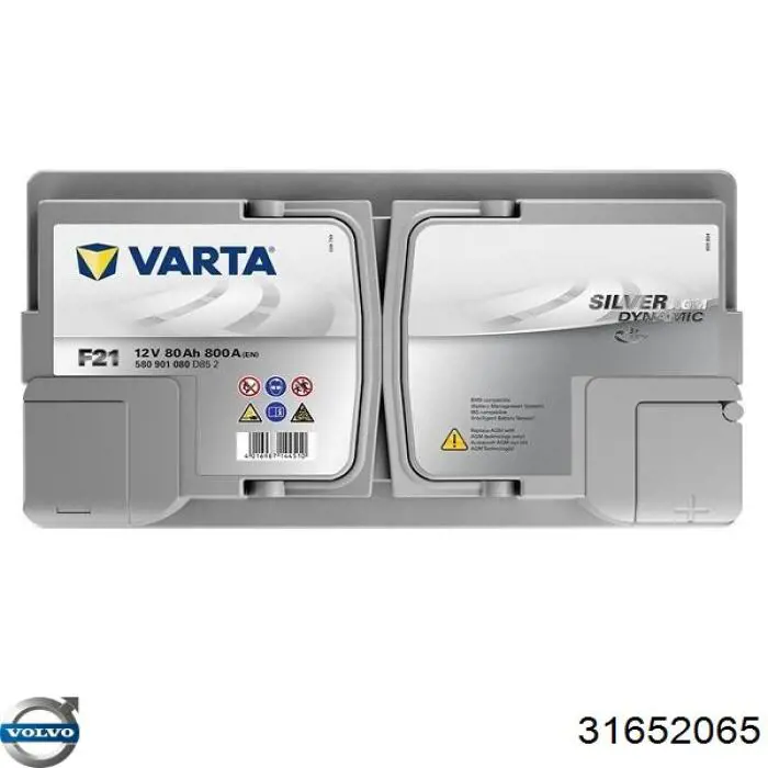 31652065 Volvo Авто акумулятор