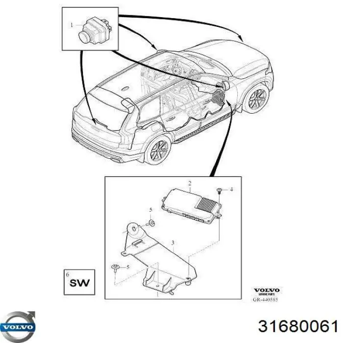 31445283 Volvo Модуль керування камерою