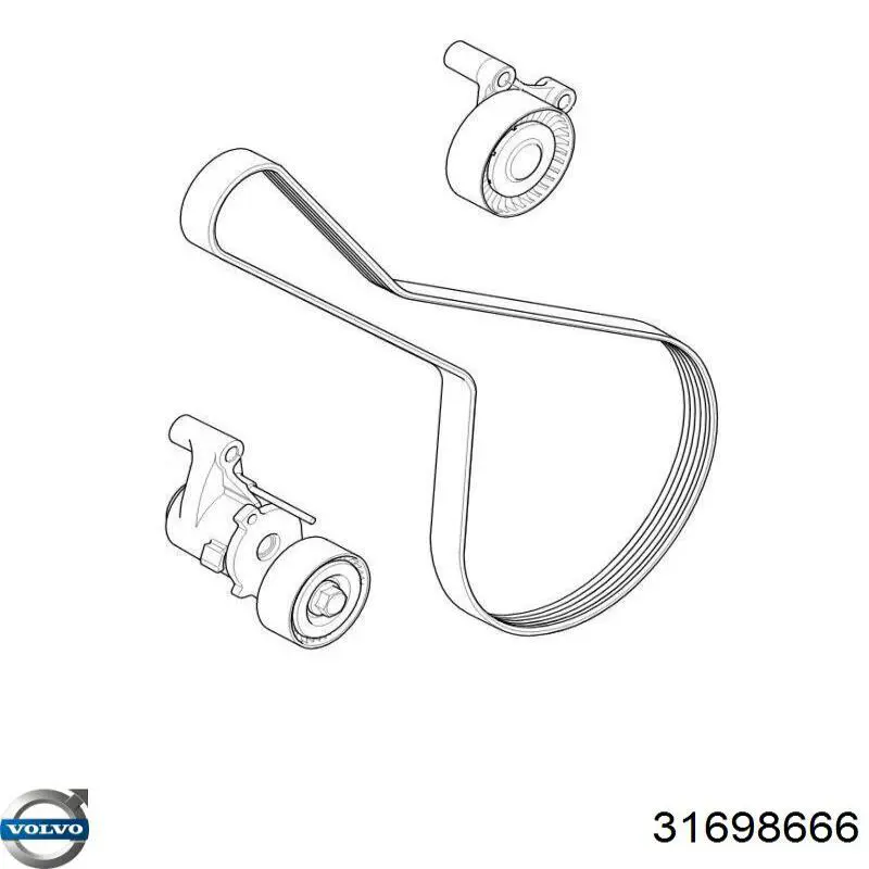 Купити 31698666 Volvo Буфер бампера заднього
