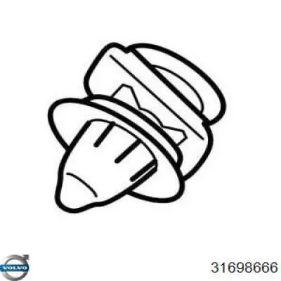 31698666 Volvo Шина бампера заднього