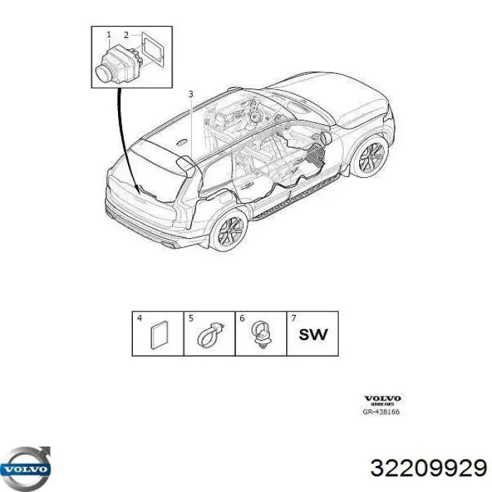 Купити 32209929 Volvo Камера системи забезпечення видимості