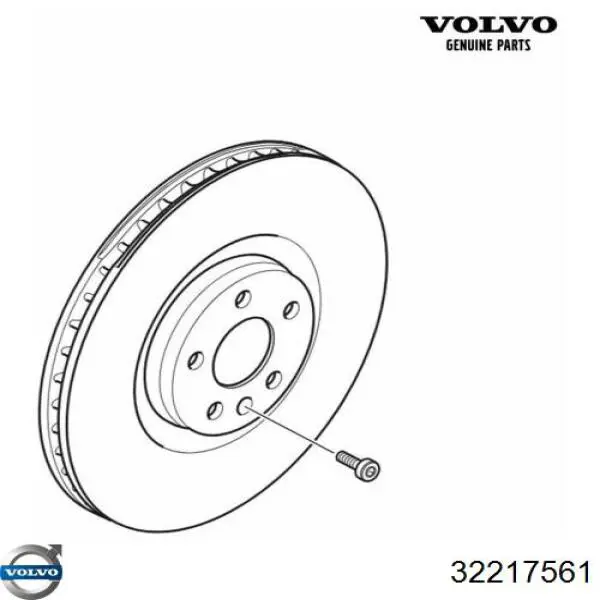 Диск переднього гальма Volvo 32217561 ціна, від 78.12 USD