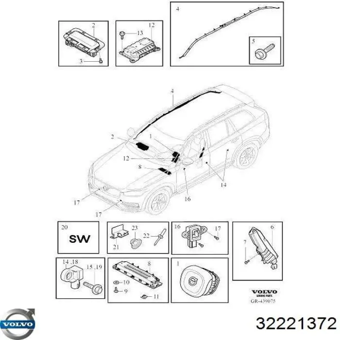 Блок управління airbag Volvo 31451730