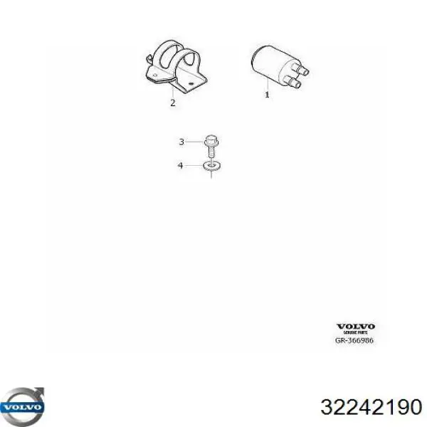 Фільтр тонкого очищення палива Volvo 32242190 ціна, від 23.48 USD