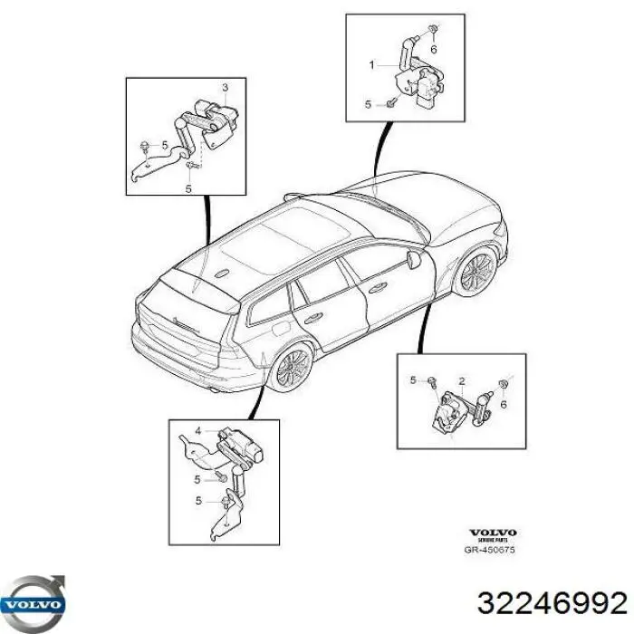 Датчик рівня положення кузова, передній правий Volvo 32246992 ціна, від 52.38 USD