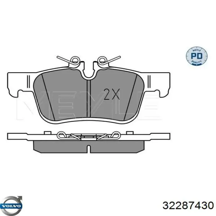 32287430 Volvo Колодки гальмівні задні, дискові