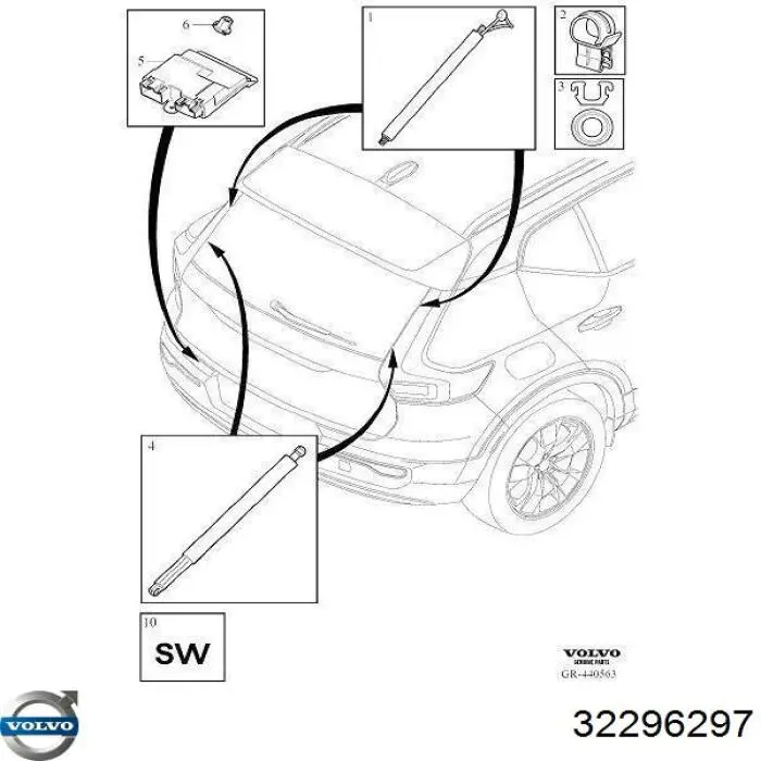 Амортизатор двері задньої NTY AEVV044 ціна, від 74.84 USD