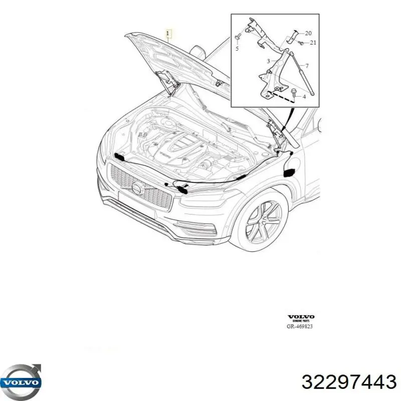 Купити 32297443 Volvo Крило переднє ліве