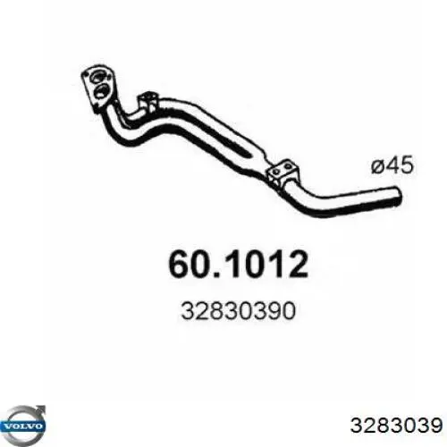 3283039 Volvo Штани глушника передні