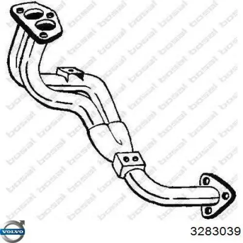 Труба приймальна (штани) глушника, передня Volvo 3283039 ціна, від 83.47 USD