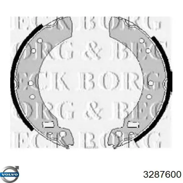 3287600 Volvo Колодки гальмівні задні, барабанні