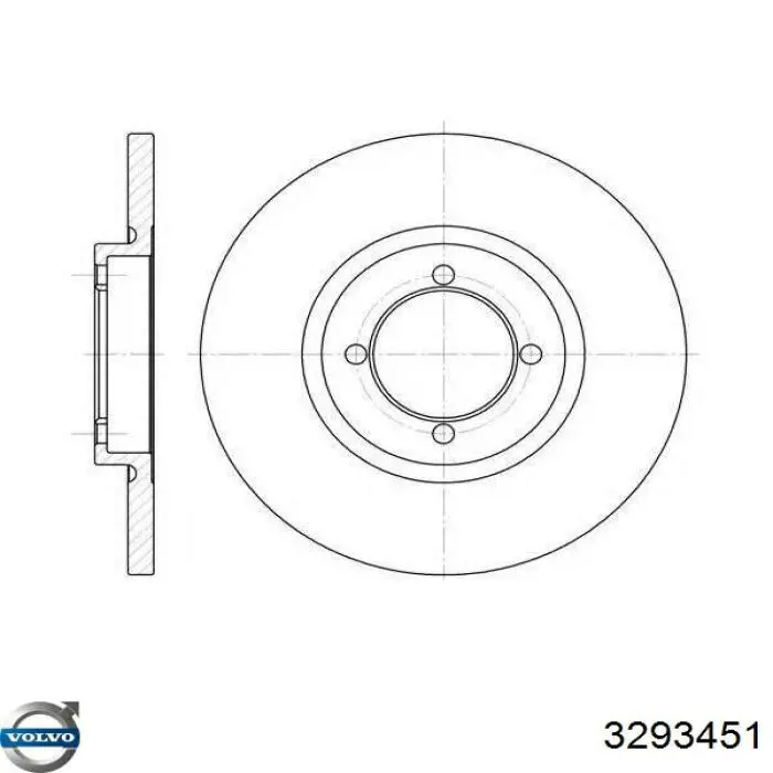 Гальмівні диски передні 3293451 Volvo