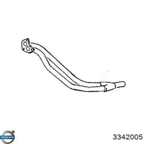 Труба приймальна (штани) глушника, передня Volvo 3342005 ціна, від 100.65 USD