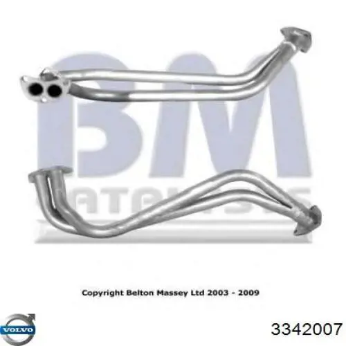 Купити 3342007 Volvo Труба приймальна (штани) глушника, передня