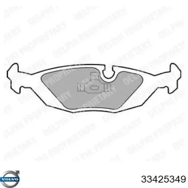 Задні гальмівні колодки 33425349 Volvo