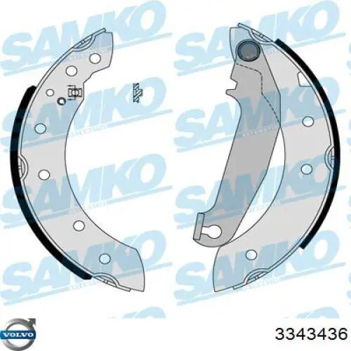 3343436 Volvo Колодки гальмівні задні, барабанні