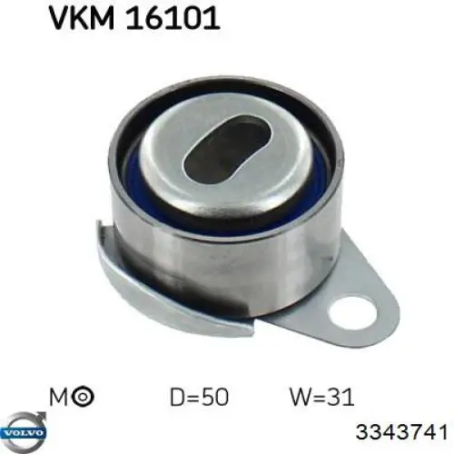 Ролик натяжителя ременя газорозподілу Volvo 3343741 ціна, від 12.92 USD