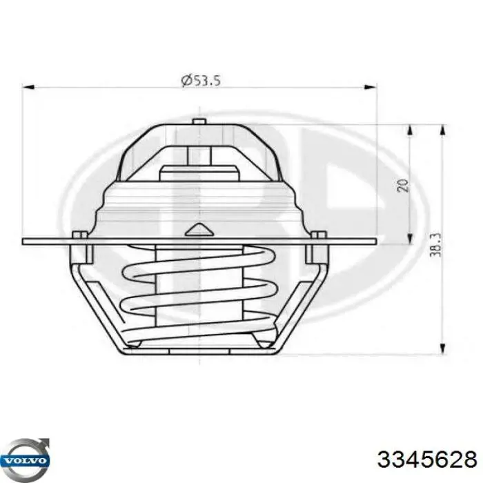 Автомобільний термостат Volvo 3345628 ціна, від 7.49 USD