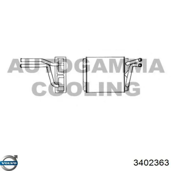 Радіатор пічки (обігрівача) Volvo 3402363 ціна, від 34.60 USD