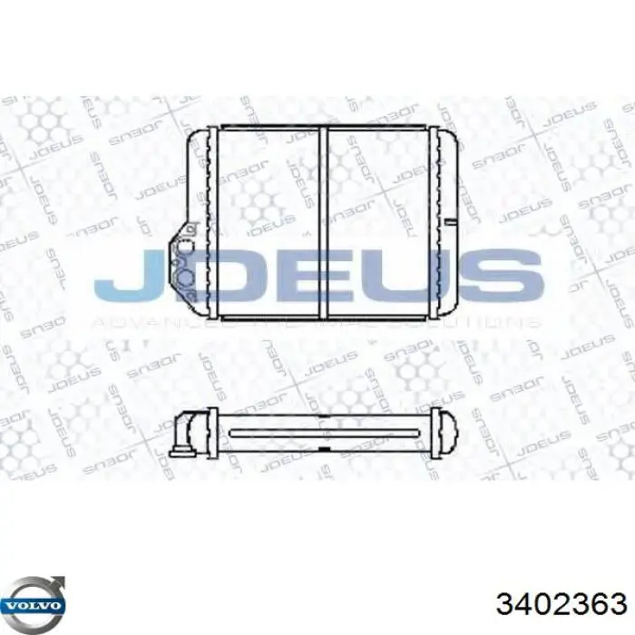 Радіатор пічки 3402363 Volvo
