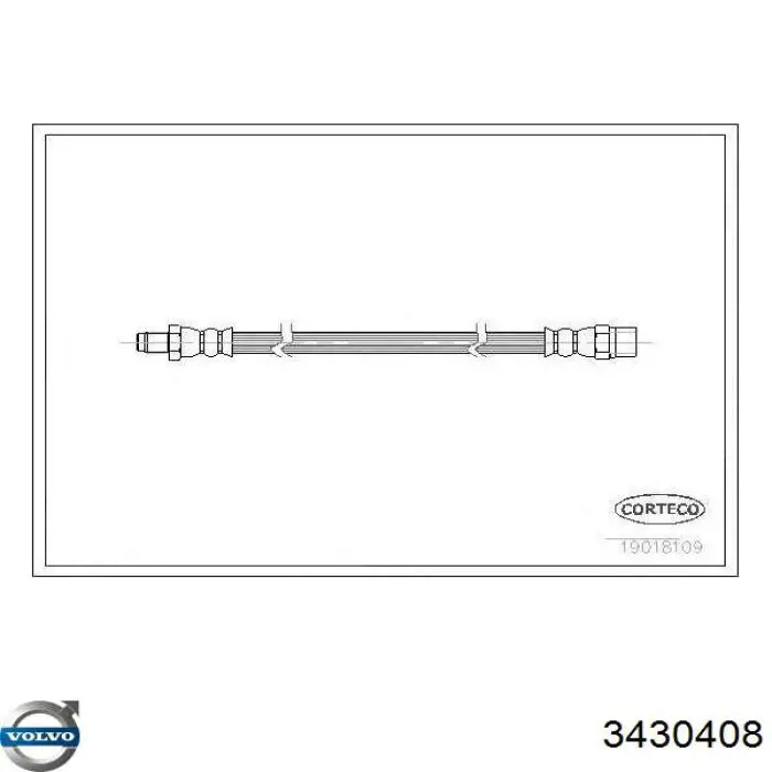 3430408 Volvo Шланг гальмівний задній
