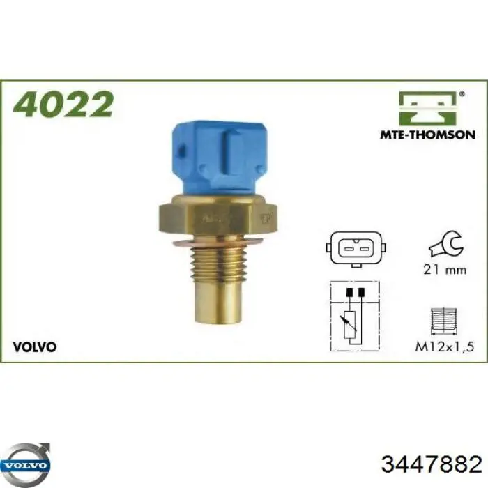 3447882 Volvo Покажчик температури охолоджуючої рідини