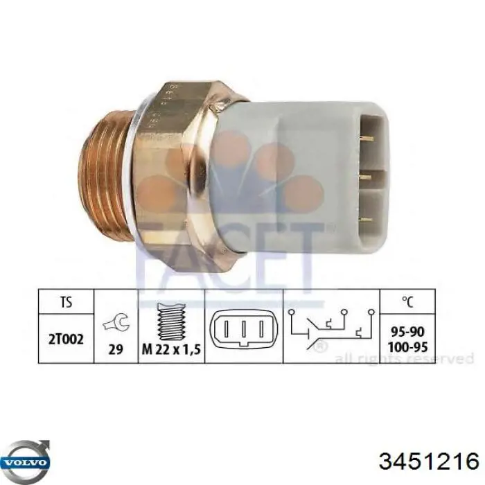 3451216 Volvo Датчик радіатора