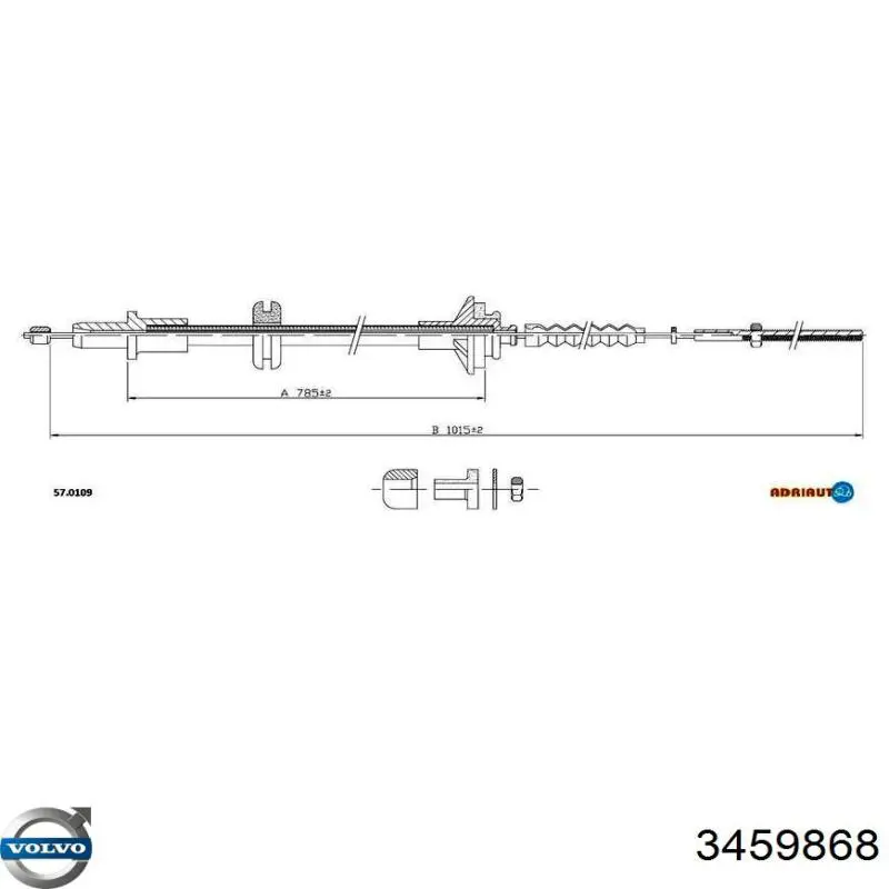 Трос зчеплення Volvo 3459868 ціна, від 10.24 USD