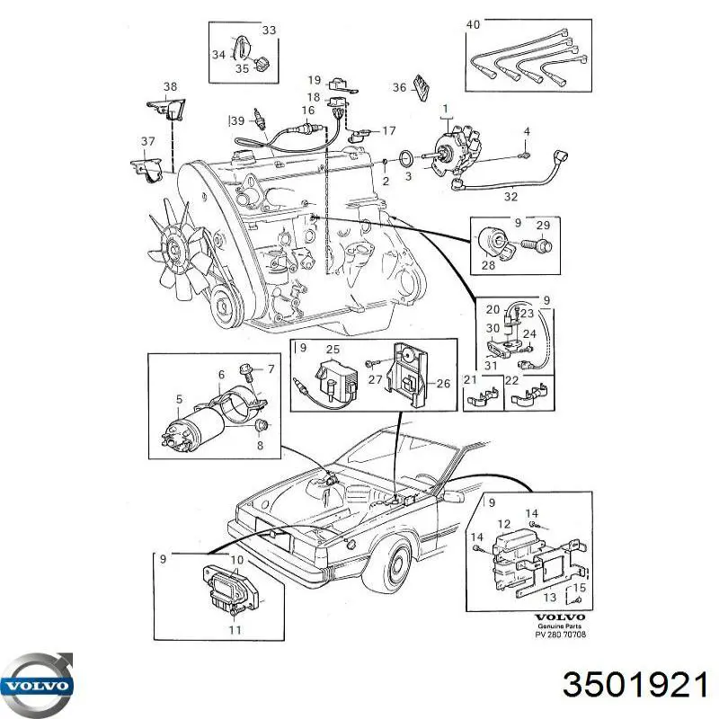 Модуль запалювання, комутатор 3501921 Volvo