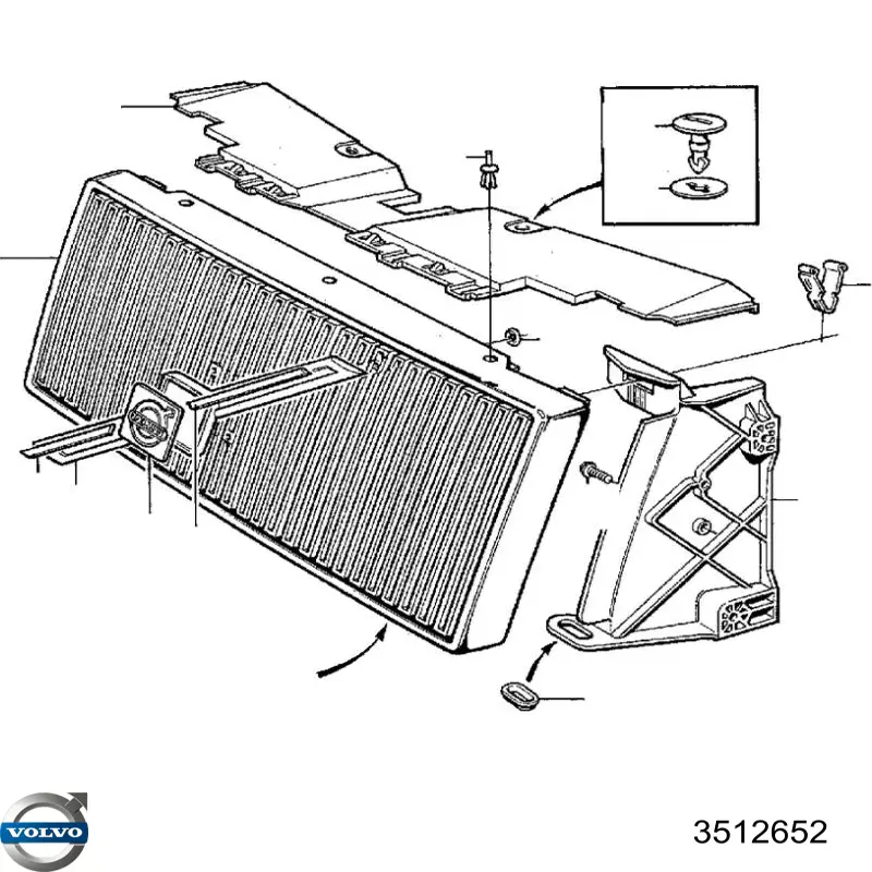 Емблема на решітку радіатора Volvo 3512652 ціна, від 34.73 USD