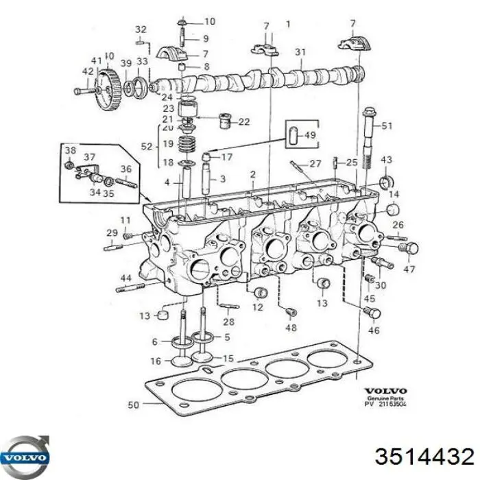 Сальник клапана (маслознімний), впуск/випуск Volvo 3514432 ціна, від 0.88 USD