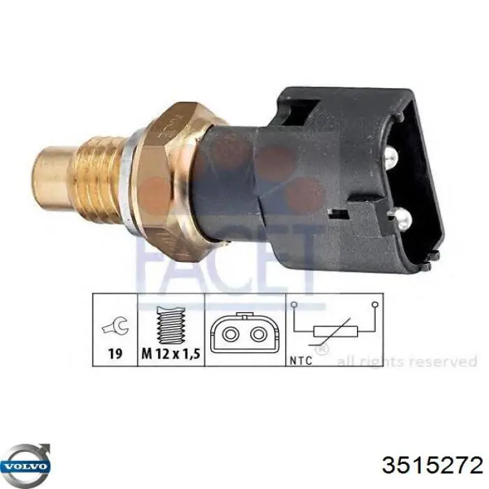 Купити 3515272 Volvo Датчик температури охолоджуючої рідини