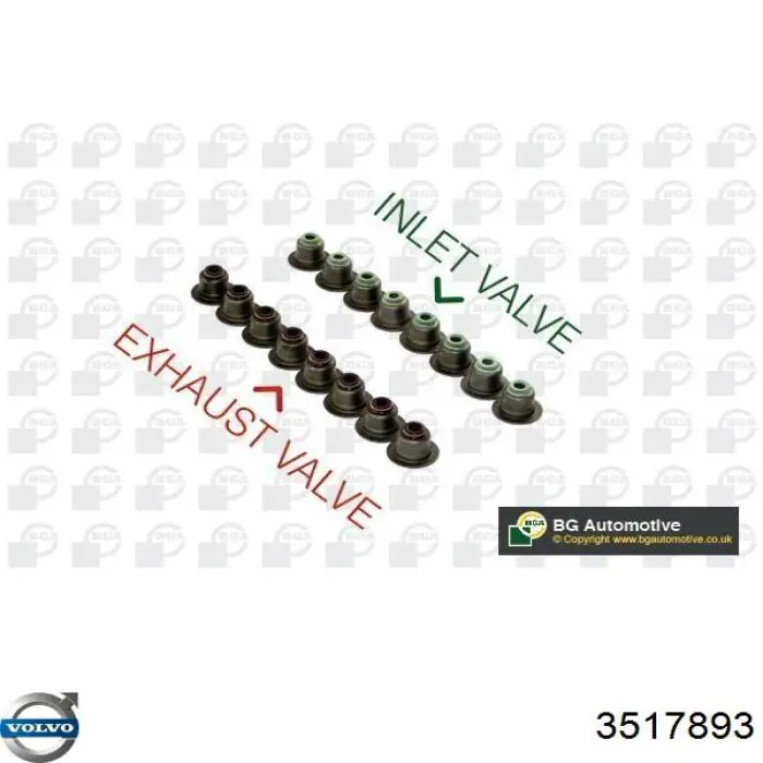 Сальник клапана (маслознімний), впуск/випуск Volvo 3517893 ціна, від 0.55 USD