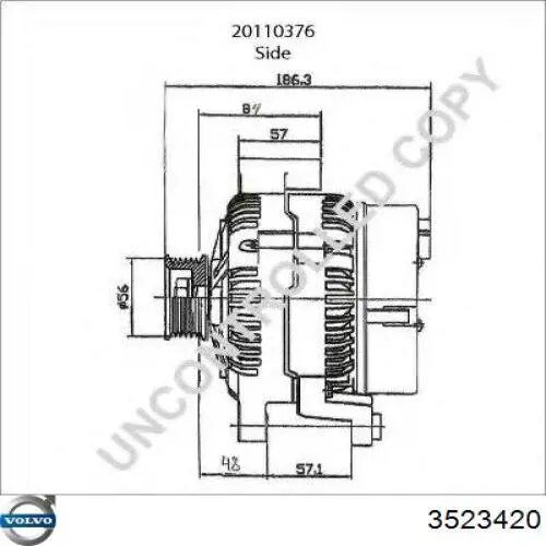 Купити 3523420 Volvo Генератор