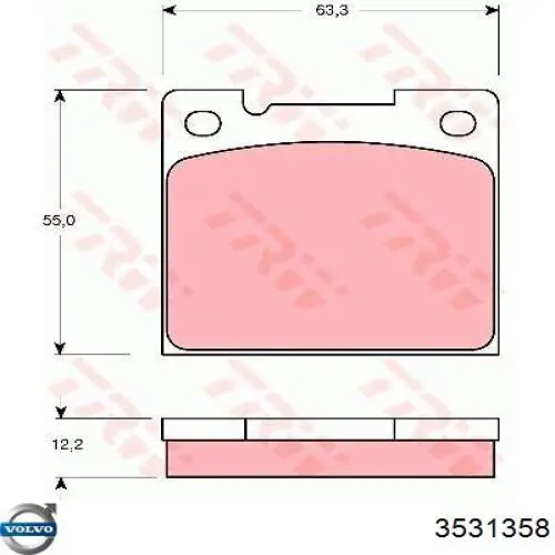 Зубчастий ремінь Volvo 3531358 ціна, від 21.56 USD