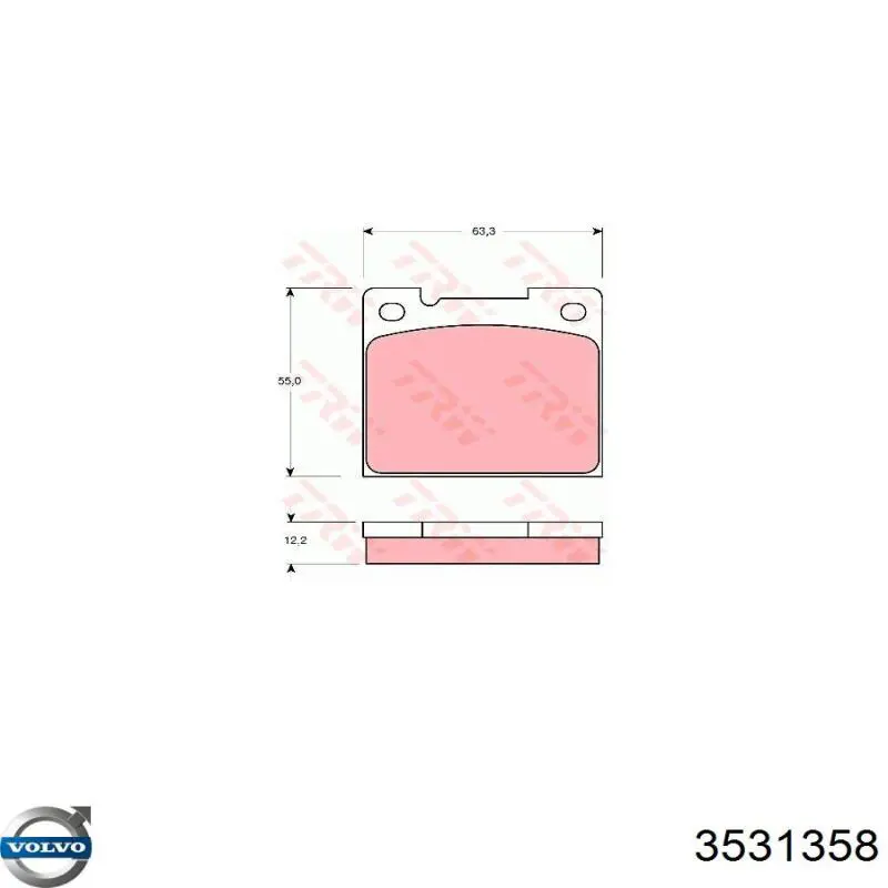 Купити 3531358 Volvo Ремінь газорозподільного механізму