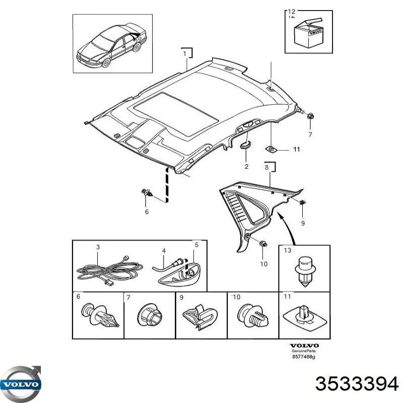 Пістон (кліп) кріплення підкрилки переднього крила 91505ST7003ZJ Honda