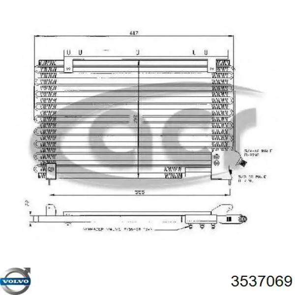 Радіатор кондиціонера 3537069 Volvo