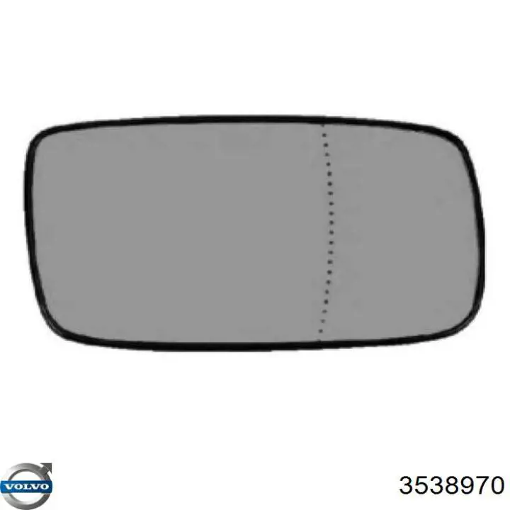 Скло дзеркала заднього виду, лівого Volvo 3538970 ціна, від 14.94 USD
