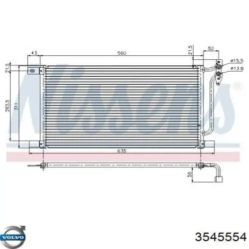 Купити 3545554 Volvo Ресивер-осушувач кондиціонера