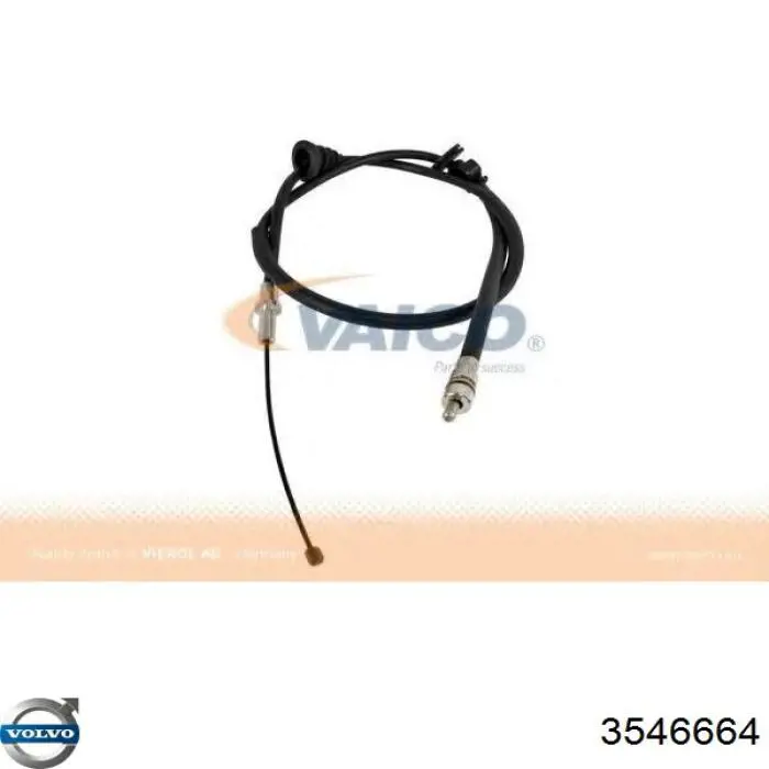 Трос ручного гальма задній, правий/лівий Volvo 3546664 ціна, від 5.74 USD