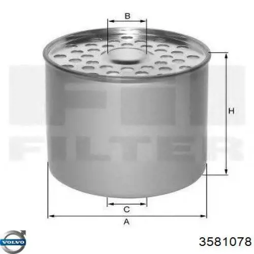 Фільтр тонкого очищення палива Volvo 3581078 ціна, від 3.99 USD