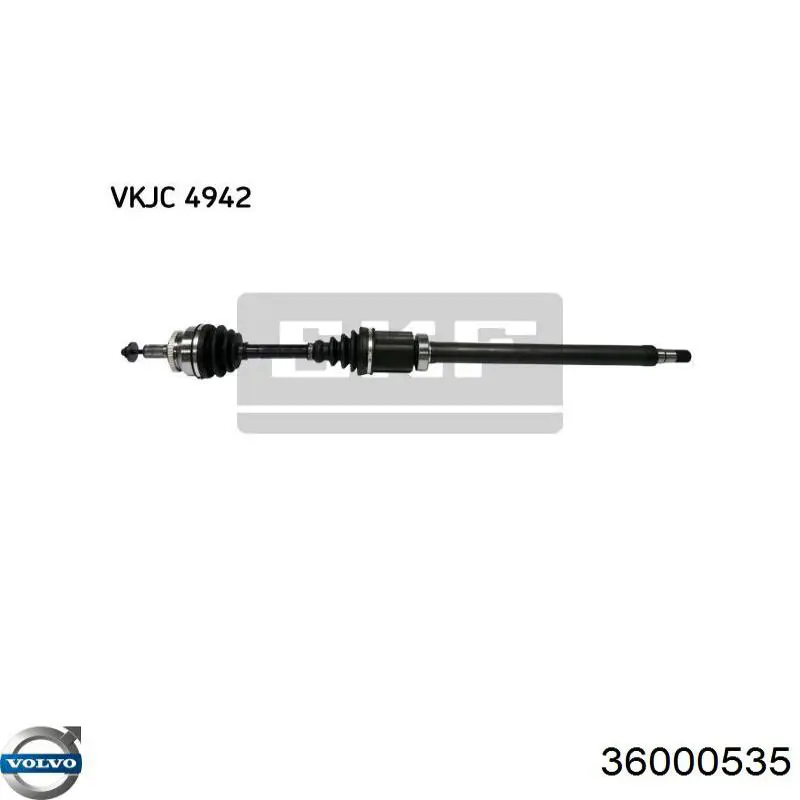 Піввісь передня, права Volvo 36000535 ціна, від 912.13 USD