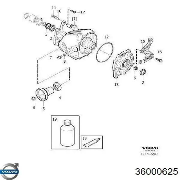 36000625 Volvo Раздатка (коробка роздавальна)