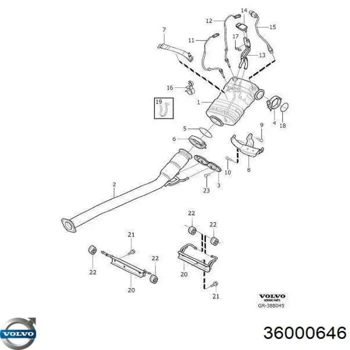 Купити 36000646 Volvo Сажевый фільтр