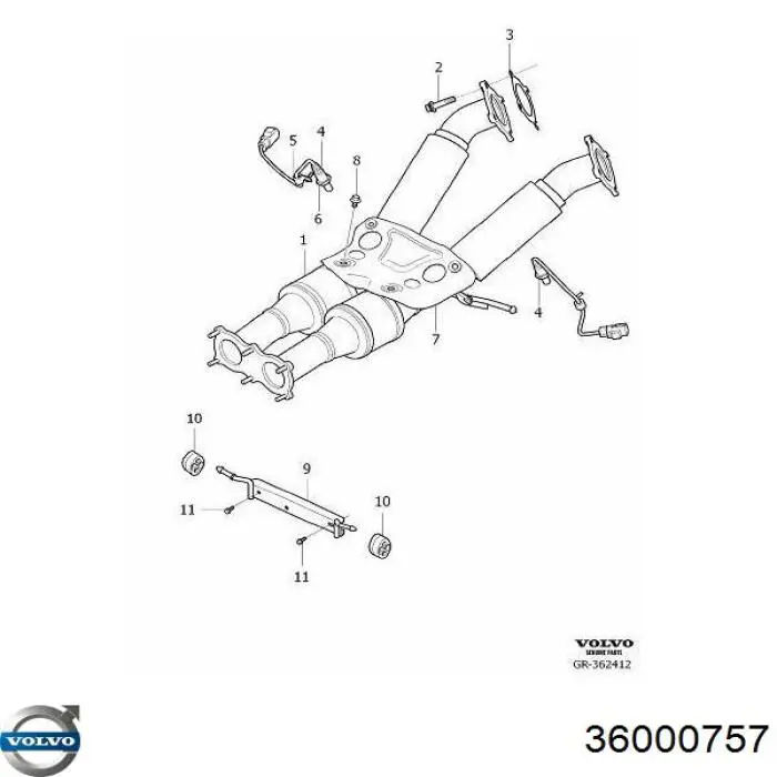  Volvo 36000757 ціна, від 2549.36 USD
