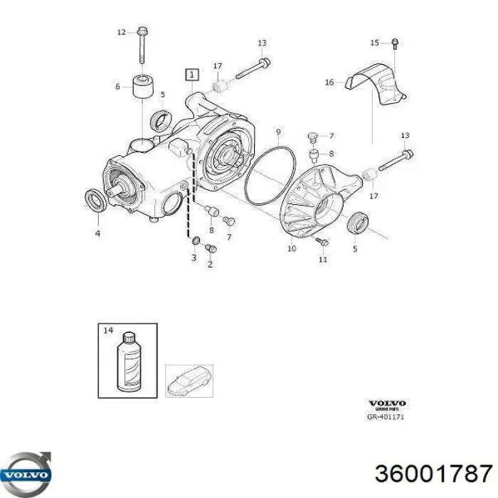 Редуктор колісний моста заднього Volvo 36050630 ціна, від 25.85 USD
