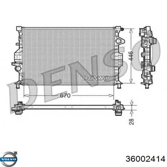 Радіатор основний Volvo 36002414 ціна, від 85.18 USD
