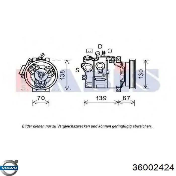 36002424 Volvo Компресор холодоагенту